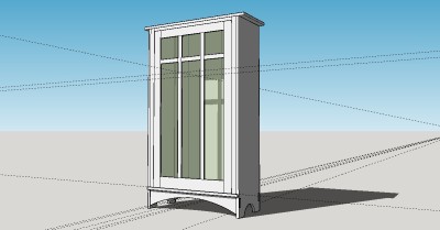 现代衣柜内挂件草图大师模型，衣柜sketchup模型下载