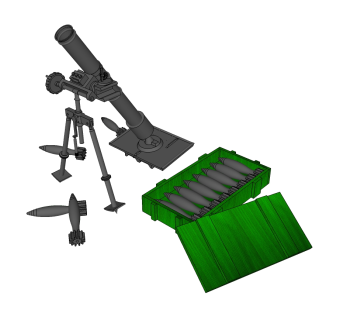 德国GRW-34高射炮草图大师模型，高射炮SU模型下载