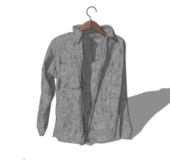 现代衣服草图大师模型，衣服SU模型下载