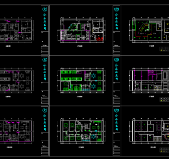 茶楼CAD施工图，茶楼CAD建筑图纸下载