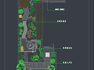 某私家花园环境设计施工图,cad建筑图纸免费下载