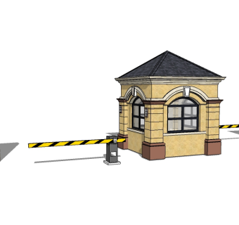 欧式入口大门SU模型下载，入口大门skb模型分享