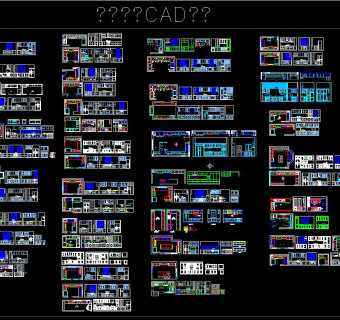 整体厨柜CAD图库，橱柜设计方案详图