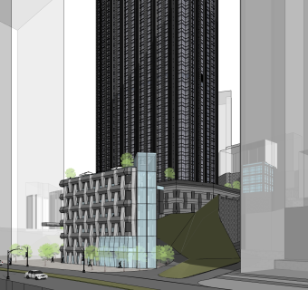 现代办公楼外观草图大师模型，办公楼外观sketchup模型免费下载