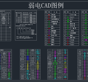 弱电CAD图例,图库CAD建筑图纸下载