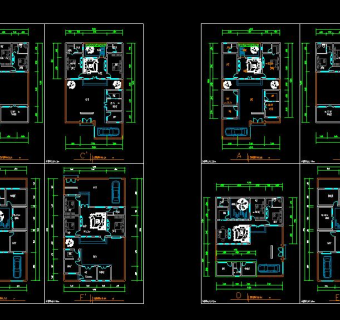 新版四合院方案图施工图CAD图纸下载