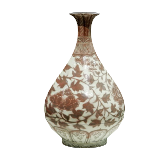 牡丹瓷瓶摆件草图大师模型,现代装饰品su模型下载