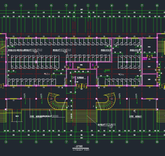 现代食堂设计施工图纸，食堂CAD施工图纸下载