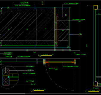 原创不锈钢玻璃门CAD节点图，玻璃门CAD图纸下载