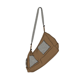 现代休闲单肩背包草图大师模型,服装店衣架su模型下载