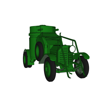 欧式复古汽车免费su模型，复古汽车sketchup模型，汽车草图大师模型素材下载