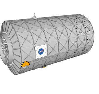 现代空间站草图大师模型，空间站su模型下载