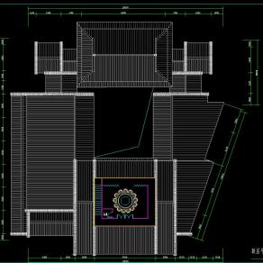 [湖南郴州]某四合院戏楼建筑方案图CAD图纸下载