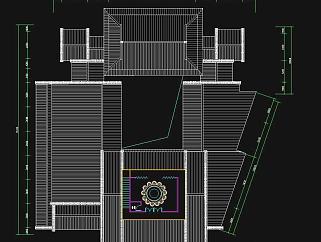 [湖南郴州]某四合院戲樓建筑方案圖CAD圖紙下載