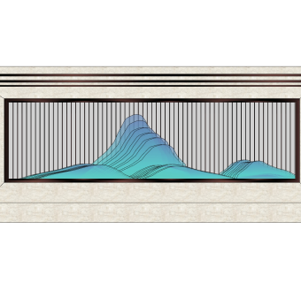 新中式景墙sketchup模型下载