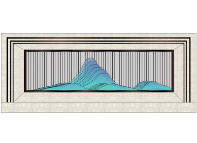 新中式景墙sketchup模型下载