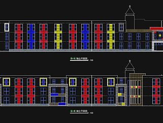多层幼儿园建筑施工图，幼儿园CAD施工图纸下载
