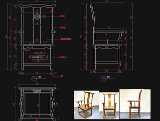 新中式家具椅子图库CAD图纸