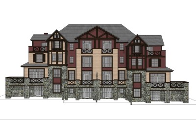 欧式连排别墅草图大师模型，别墅sketchup模型免费下载