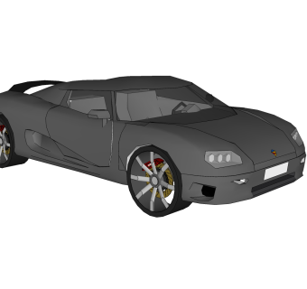 现代跑车免费su模型，现代跑车sketchup模型下载，跑车su素材下载