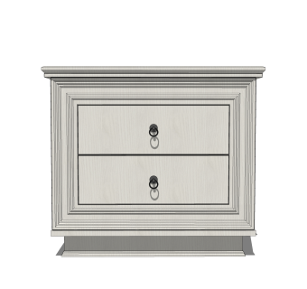 现代简约床头柜草图大师模型，床头柜SKP模型下载