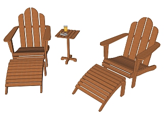 现代春椅sketchup模型，<em>躺椅</em>草图大师模型下载