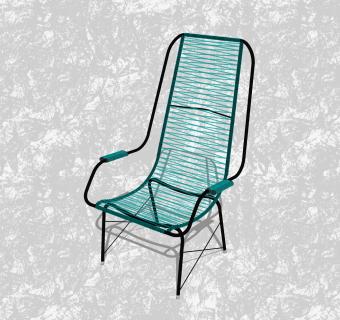 现代休闲椅草图大师模型，背靠扶手椅su模型下载