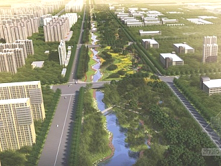 河道两岸景观绿化规划设计方案