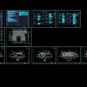 四合院建筑施工图CAD图纸下载