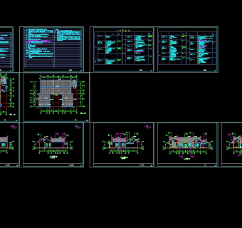 四合院建筑施工图CAD图纸下载