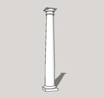现代柱子草图大师模型，柱子sketchup模型下载