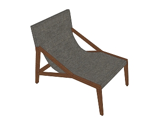 现代<em>躺椅</em>sketchup模型，椅子草图大师模型下载
