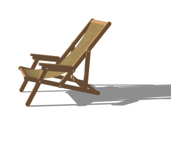 现代户外躺椅草图大师建筑模型，户外躺椅SU模型