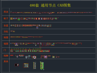 480套 通用节点 CAD图集,图库CAD建筑图纸下载