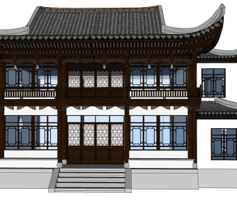 古典建筑草图大师SU模型免费下载