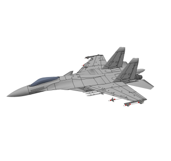 现代苏联SU-30多用途战斗机草图大师模型，多用途战斗机su模型下载