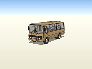 现代大巴车草图大师模型，大巴sketchup模型