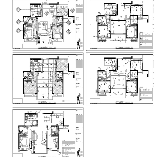 重庆东和院三房样板房CAD施工图套图，样板房CAD建筑图纸下载