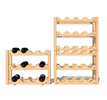 现代酒架草图大师模型，酒架sketchup模型下载