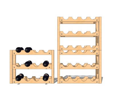 现代酒架草图大师模型，酒架sketchup模型下载