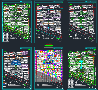 精心整理小区规划CAD图库，小区规划CAD施工图纸下载