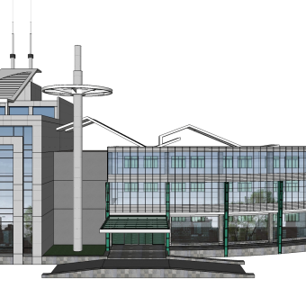 现代酒店草图大师模型下载、现代酒店su模型下载