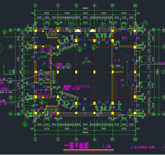 某教堂建筑施工图，教堂CAD施工图纸下载