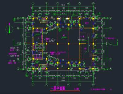 某教堂建筑施工图，教堂CAD施工图纸下载