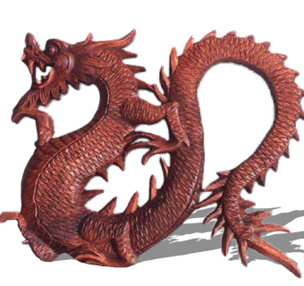 中国龙雕塑su模型,摆件草图大师模型下载