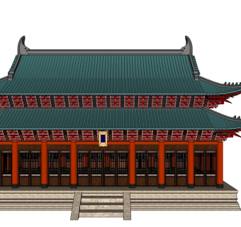 古建筑草图大师模型下载、古建筑su模型下载