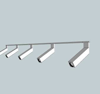  现代 射灯SU模型， 射灯草图大师模型下载