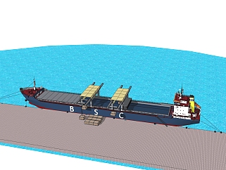 现代的大型货船<em>su模型</em>，货船skp<em>模型下载</em>