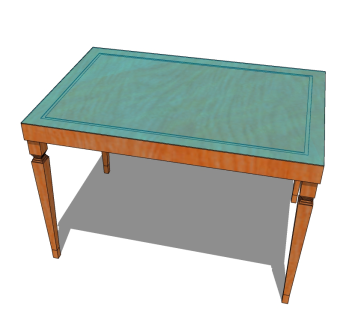 日式单桌SU模型下载，桌子草图大师模型