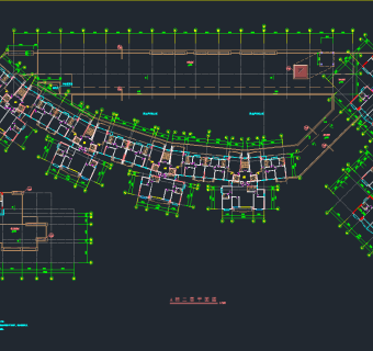 南方某高层住宅小区建筑cad施工图（商业步行街）下载